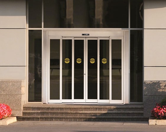 Telescopic automatic sliding door