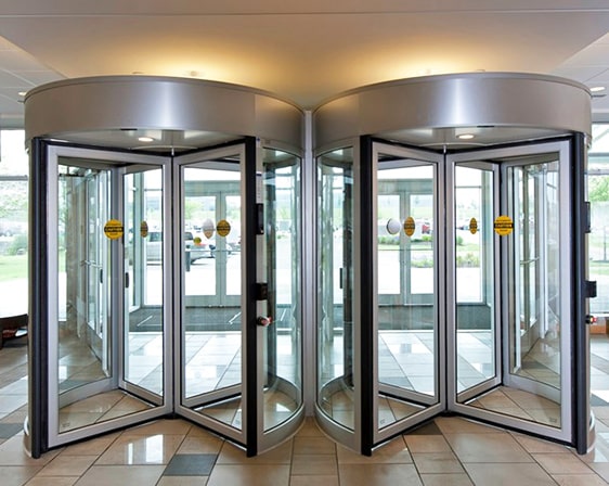 access control automatic revolving door