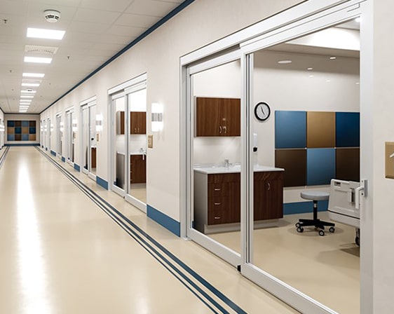 standard sliding icu door